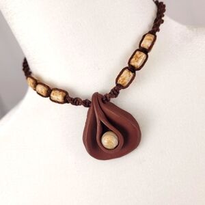 Hand-Made 16" Boho Macrame Necklace